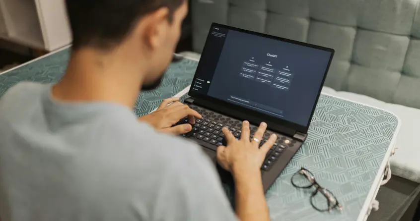 Google op laptop