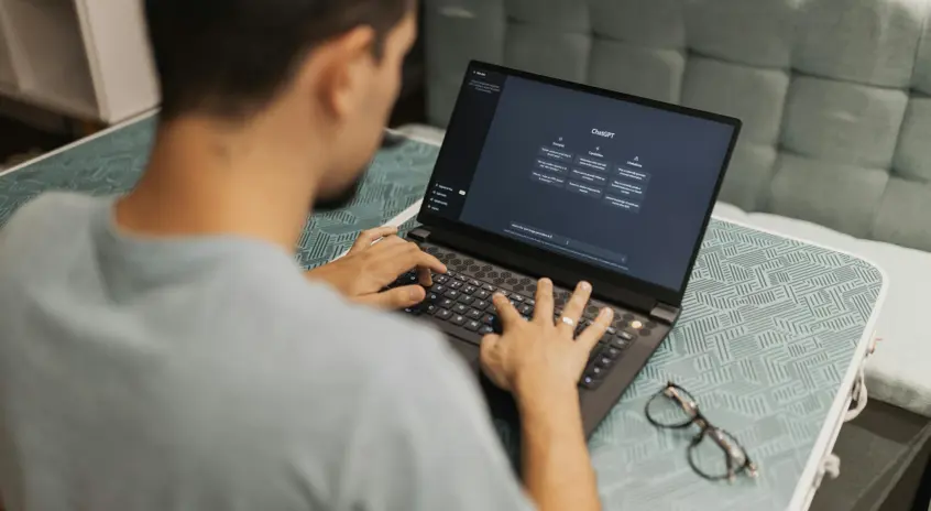 Google op laptop