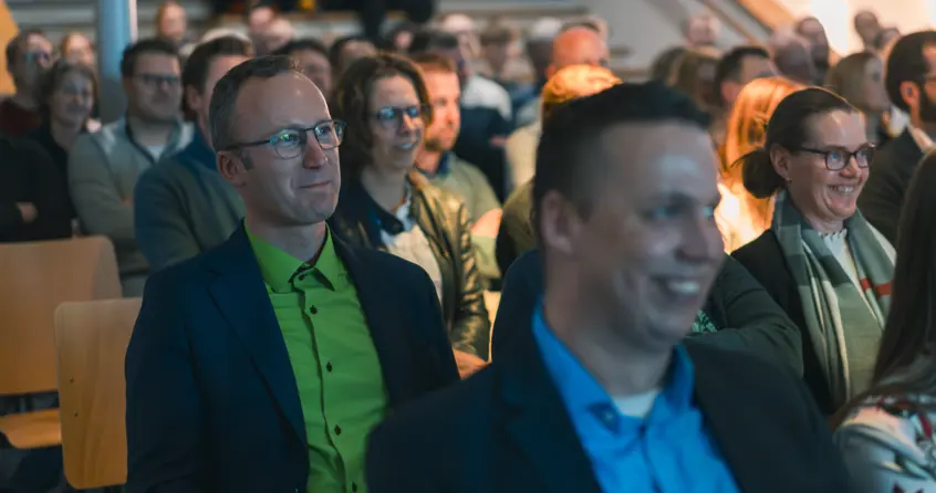 Barry en Martijn in het publiek